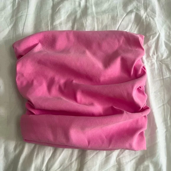 Zara hot pink stretchy tube top with zipper on the side - Picture 1 of 3